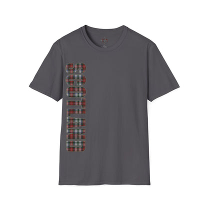 Scotland Lettering Stewart Tartan Softstyle T-Shirt, Unisex Tee, Various Colours