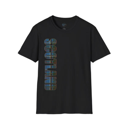 Scotland Lettering Tartan Softstyle Unisex T-Shirt, Anderson Old Tartan Tee