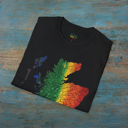 Scotland has PRiDE Rain Clan Regions Map Unisex T-Shirt, Various Colours