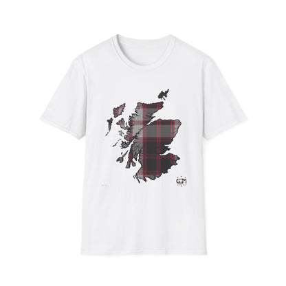 Tartan Ecosse Carte Softstyle T-Shirt Unisexe - MacPherson Tartan Tee 