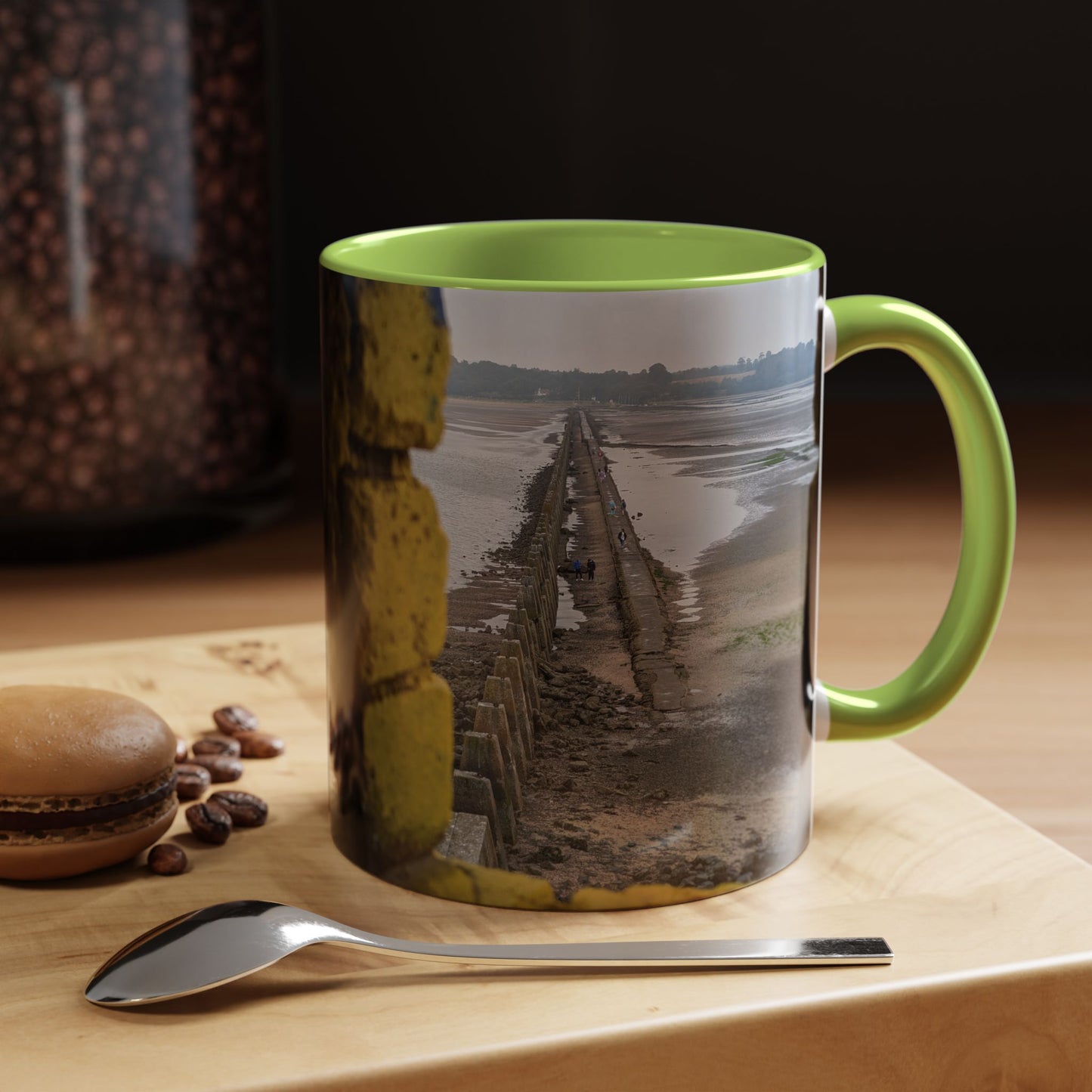 Tasses décoratives Écosse en gros plan - Scènes variées (vert clair)