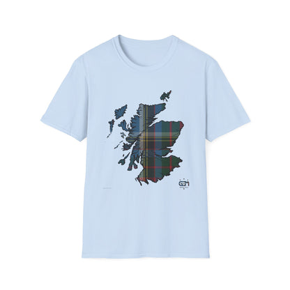 Tartan Scotland Map Softstyle Unisex T-Shirt - Anderson Old Tartan Tee