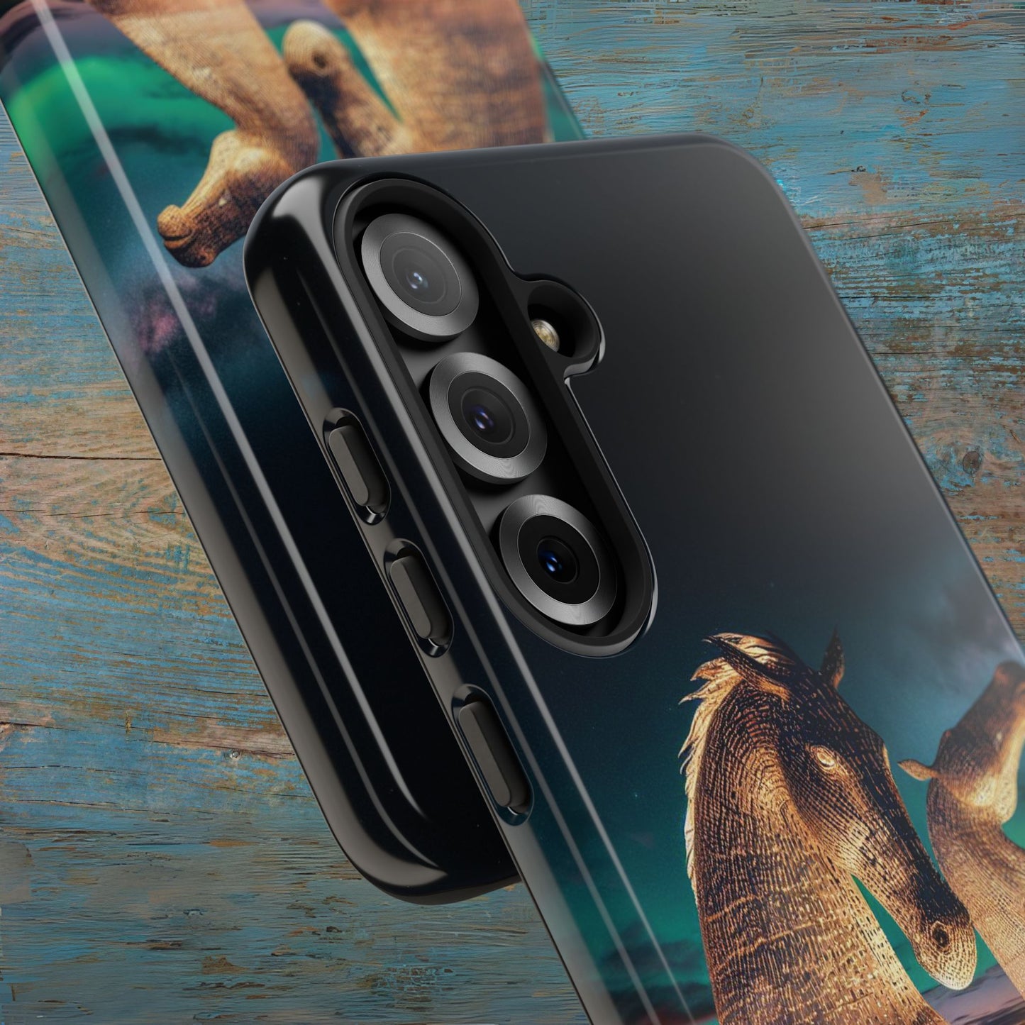 Kelpies Northern Lights Art Phone Case, Scotland, Samsung