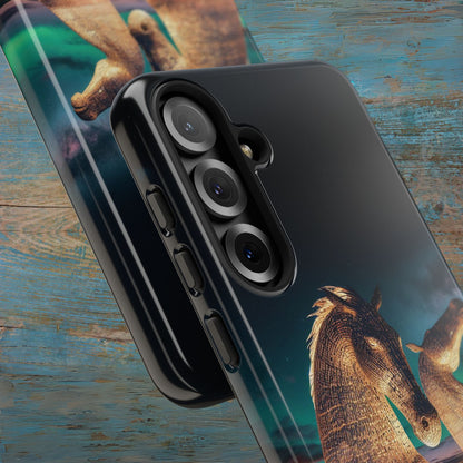 Kelpies Northern Lights Art Phone Case, Scotland, Samsung