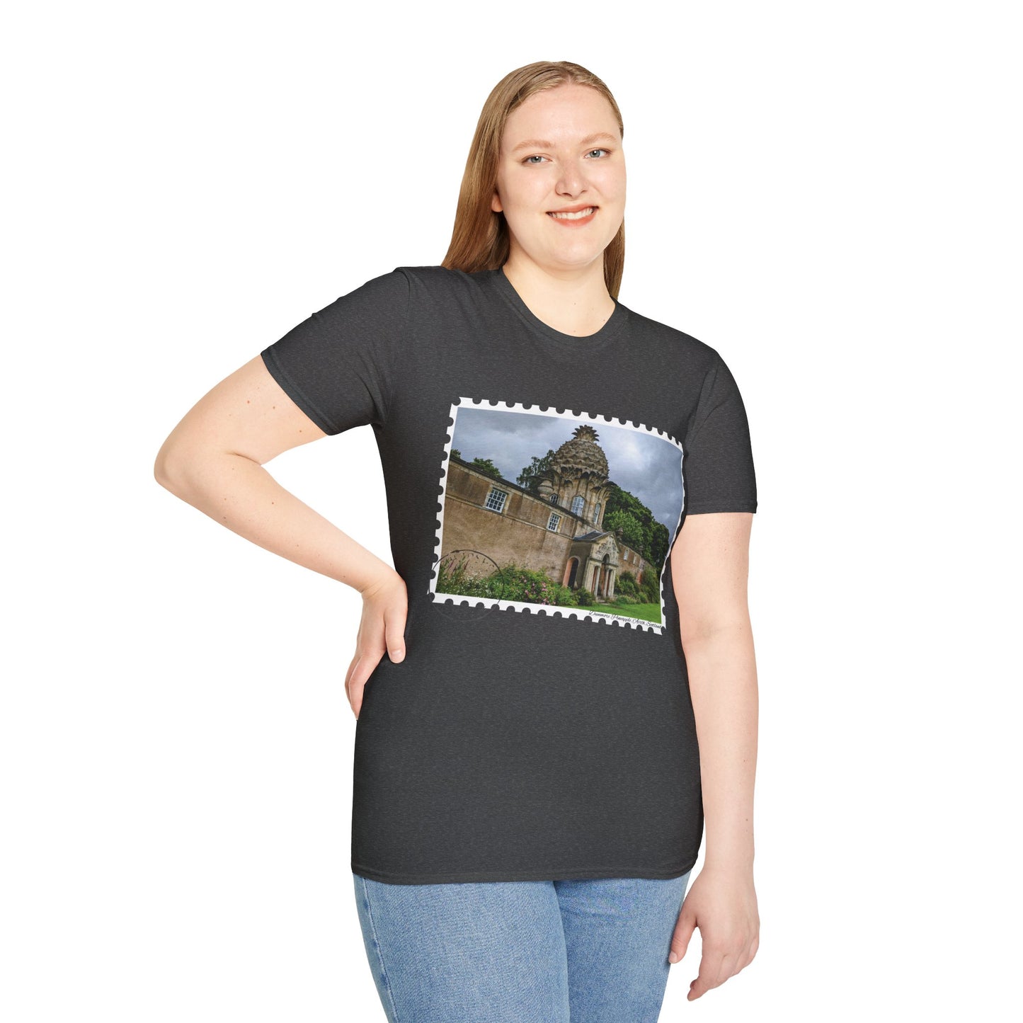 Postcard Dunmore Pineapple Photo Softstyle T-Shirt, Unisex Tee, Scotland Shirt, Various Colours