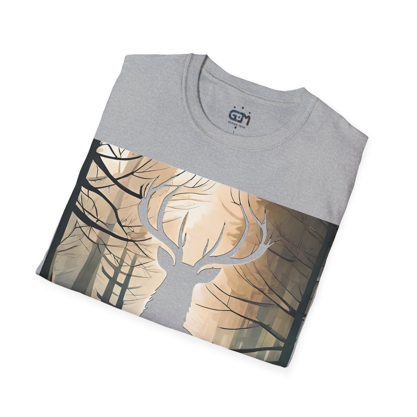 Stag Silhouette Softstyle T-Shirt, Unisex Tee, Scottish Scenery, Various Colours