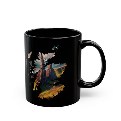 Old Man of Storr Isle of Skye Scotland Map Mug, Coffee Cup, Tea Cup, Scottish Art, Scottish Landmarks, Scottish Nature, Black