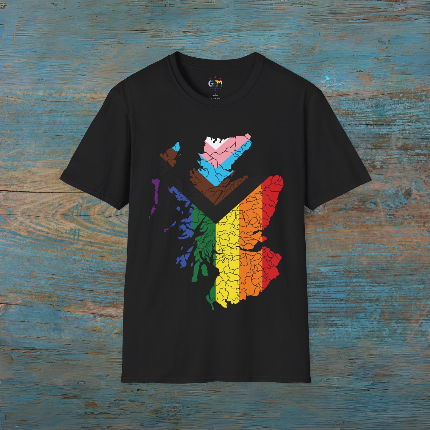 Pride Progress Clan Regions Scotland Map Unisex T-Shirt, Various Colours