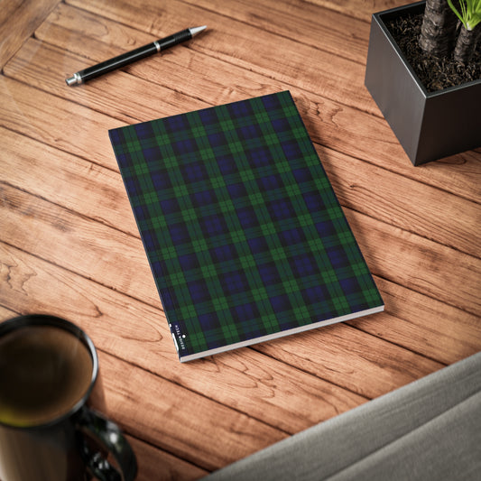 Scottish Tartan Softcover A5 Notebook - Black Watch