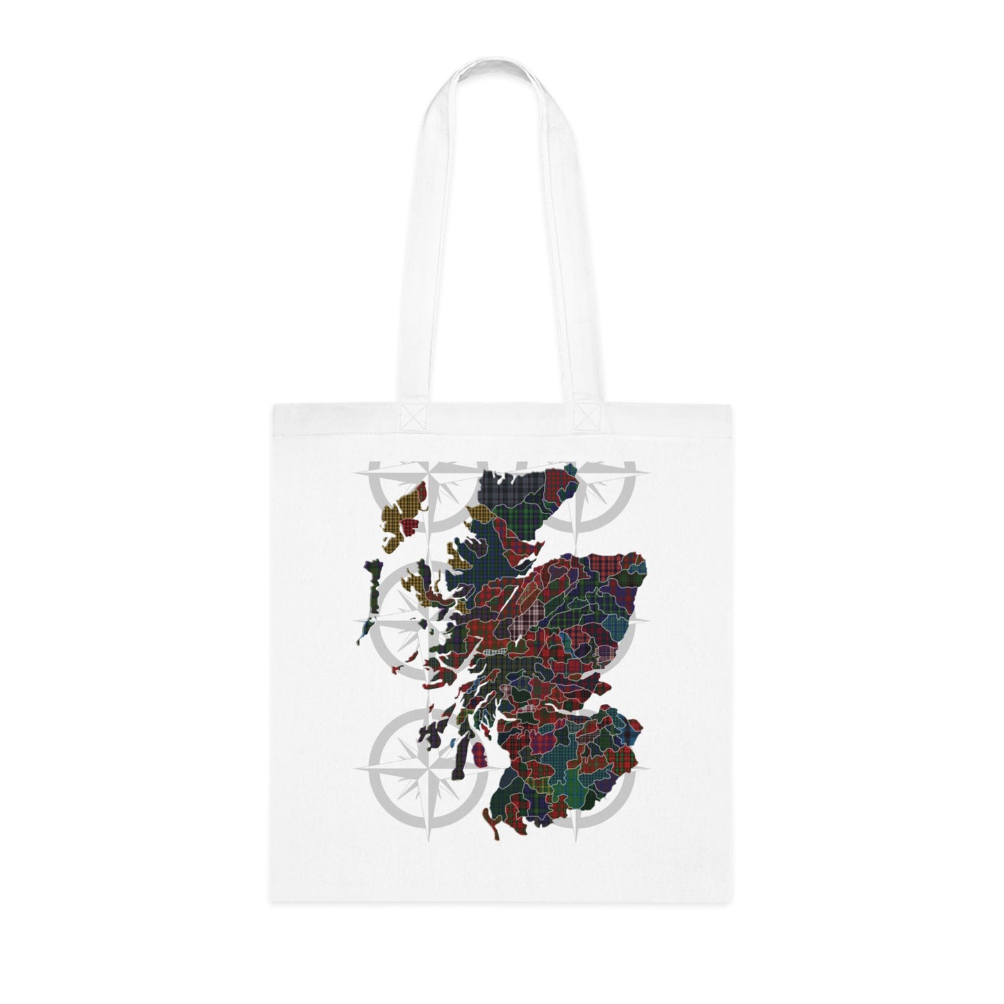 Scotland Tartan Clan Map Cotton Tote Bag