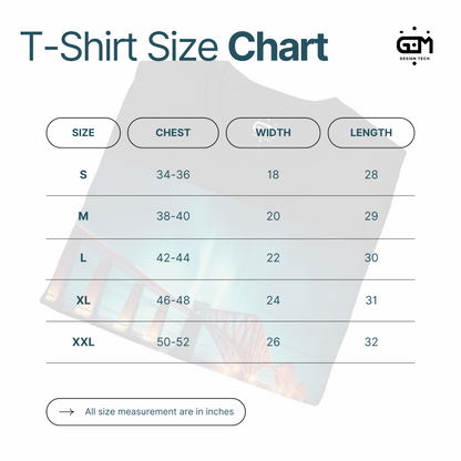 Forth Rail Bridge with Northern Lights Softstyle Unisex T-Shirt, Scotland Tee